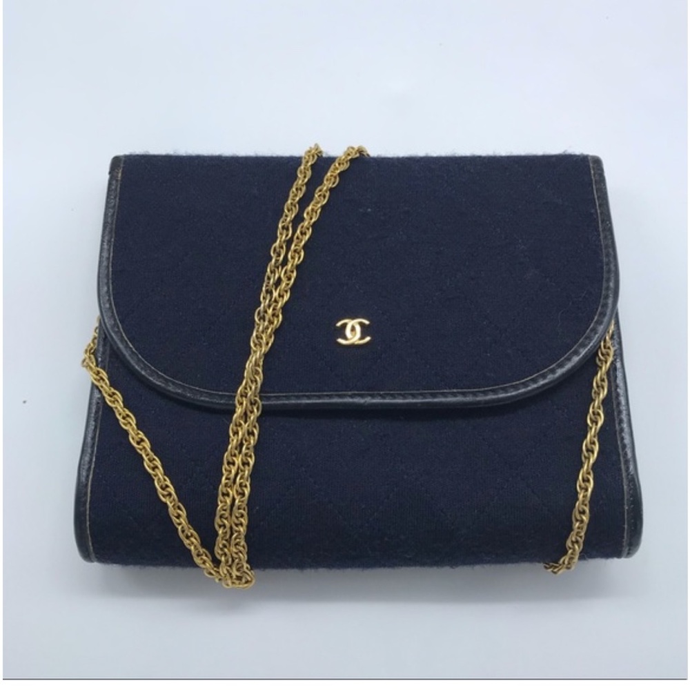 Chanel Navy and Gold Women's Bag